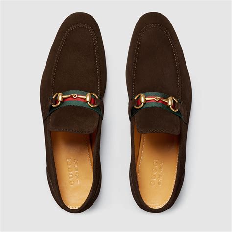 gucci horsebit loafer brown suede|gucci horsebit suede web loafer.